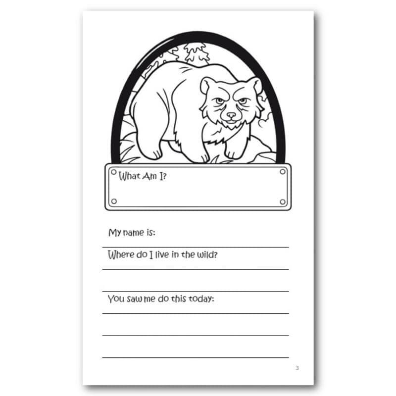 Zoo Bucket Journal for Kids - Printable