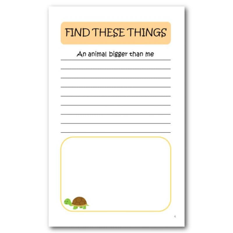 Zoo Bucket Journal for Kids - Printable