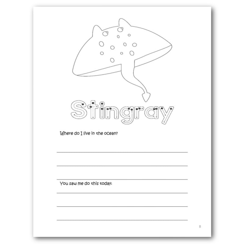 Aquarium Bucket Journal for Kids - Printable