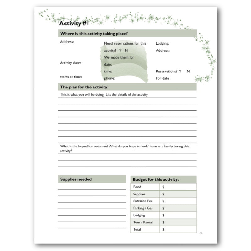 Family Christmas Bucket Journal