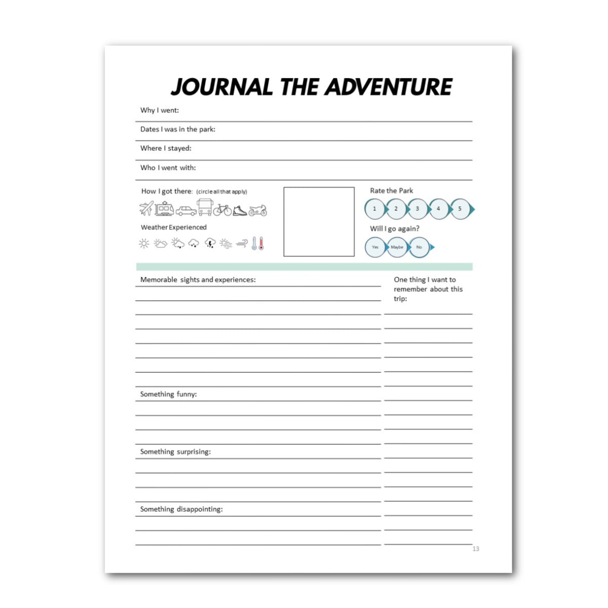 North Carolina State Parks Bucket Journal - Spiral