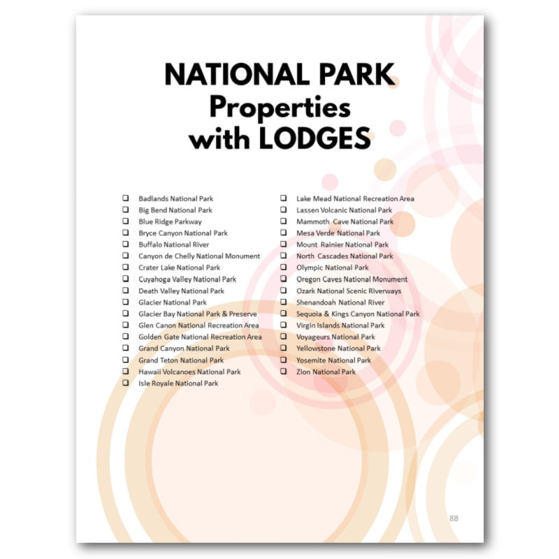 National Park Bucket Journal 2024 Edition - Printable