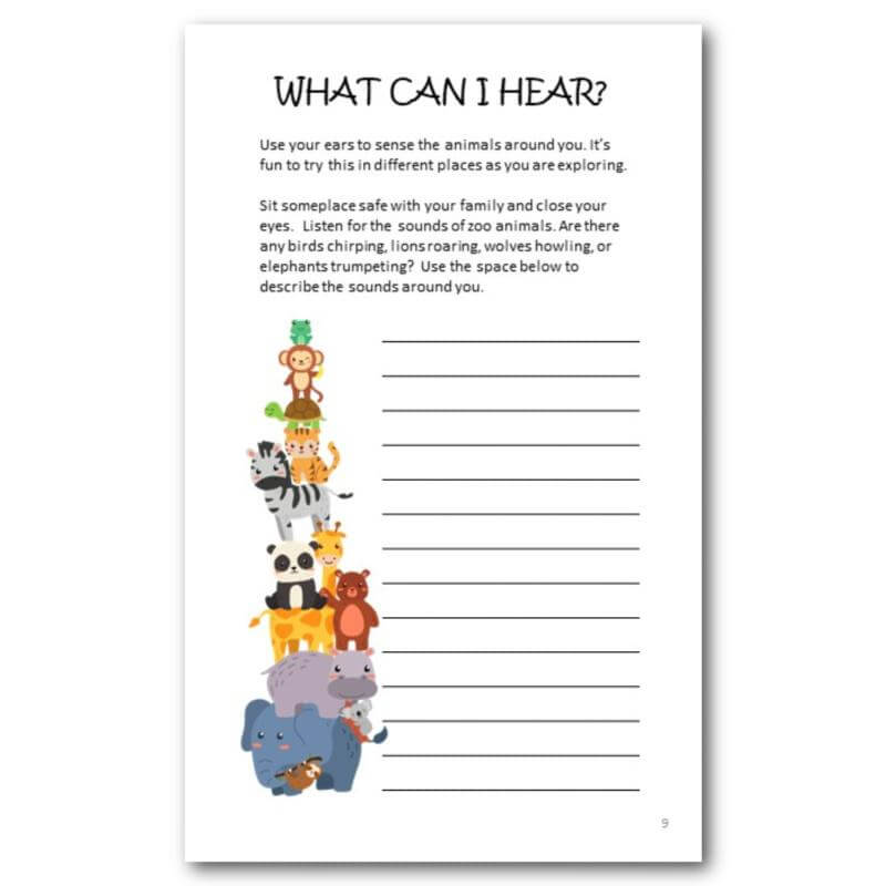 Zoo Bucket Journal for Kids - Printable
