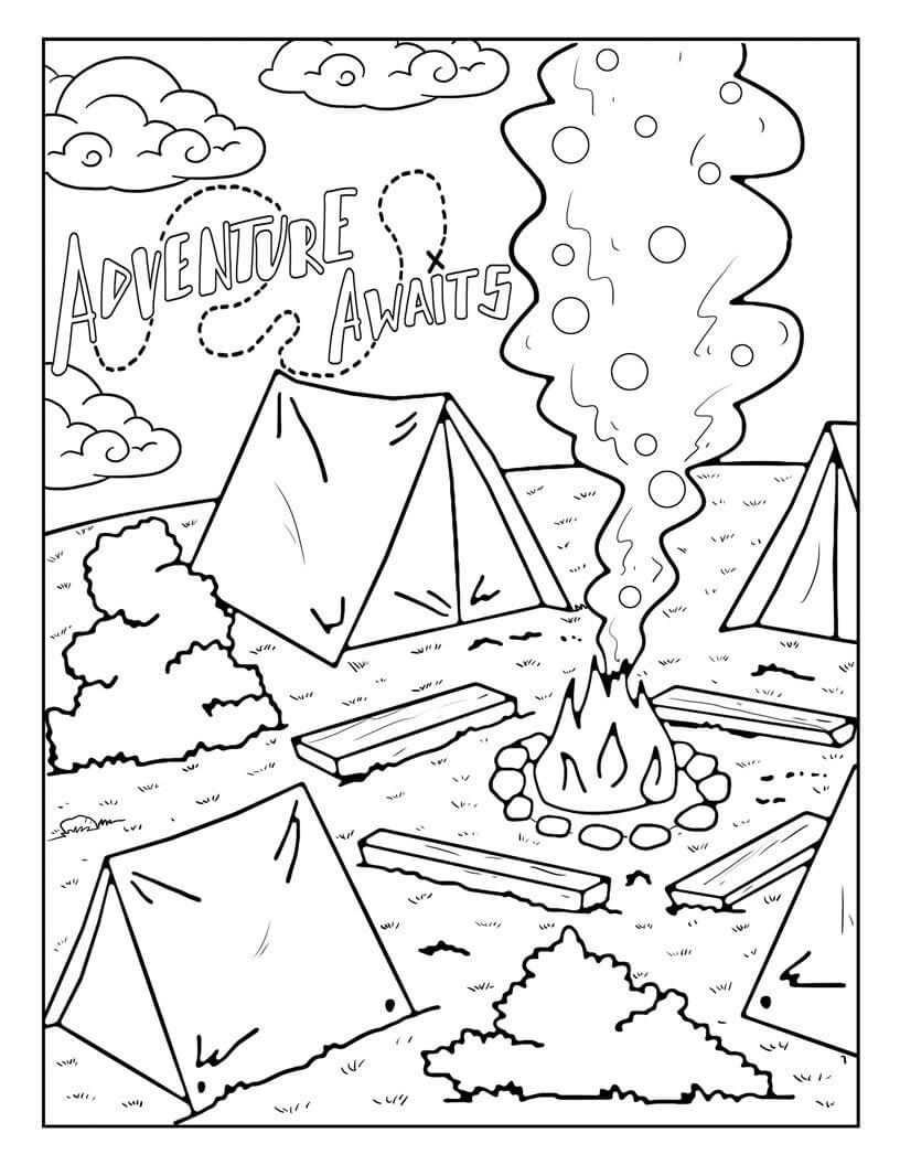 Wanderlust Coloring Book - Printable