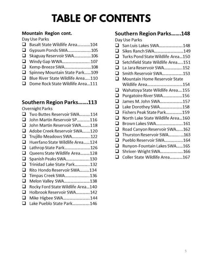 Colorado State Parks & Wildlife Areas Bucket Journal - Spiral