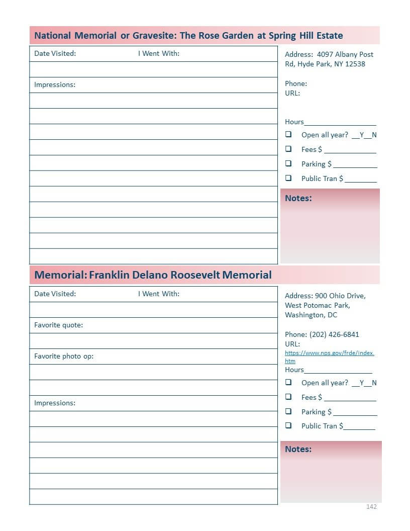 Presidential Libraries Bucket Journal - Spiral