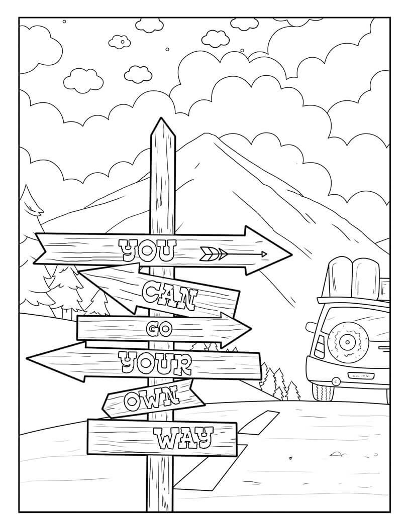 Wanderlust Coloring Book - Printable