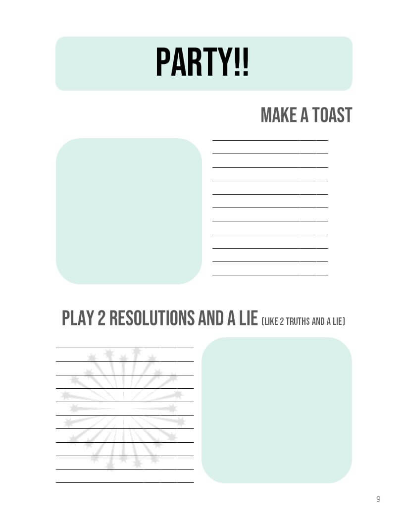New Year Bucket List Journal - Printable