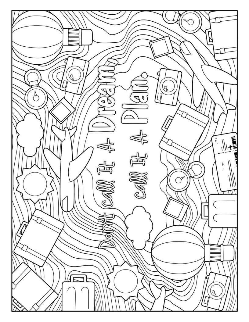 Wanderlust Coloring Book - Printable