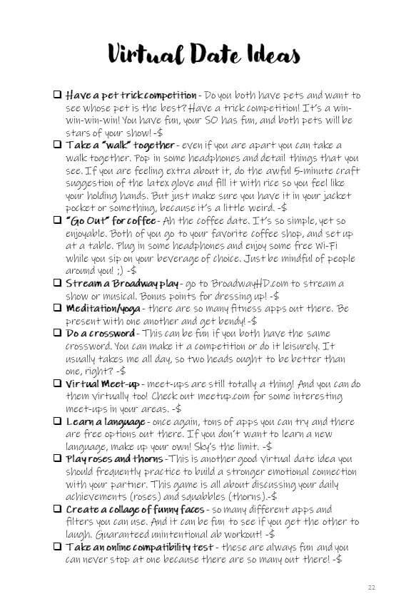52 Dates Bucket Journal - Printable