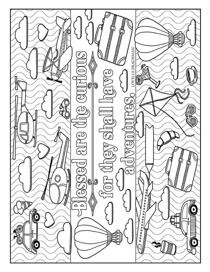 Wanderlust Coloring Book - Printable