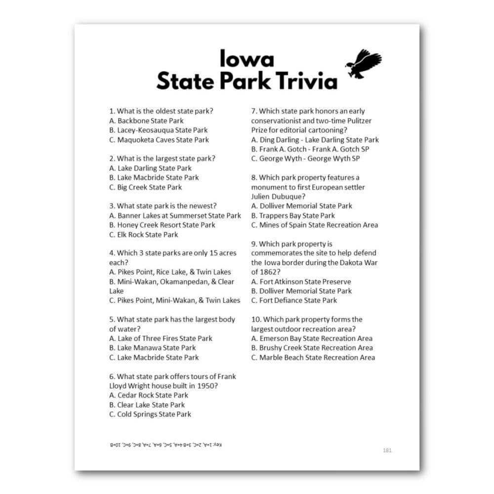 Iowa State Parks Bucket Journal - Printable