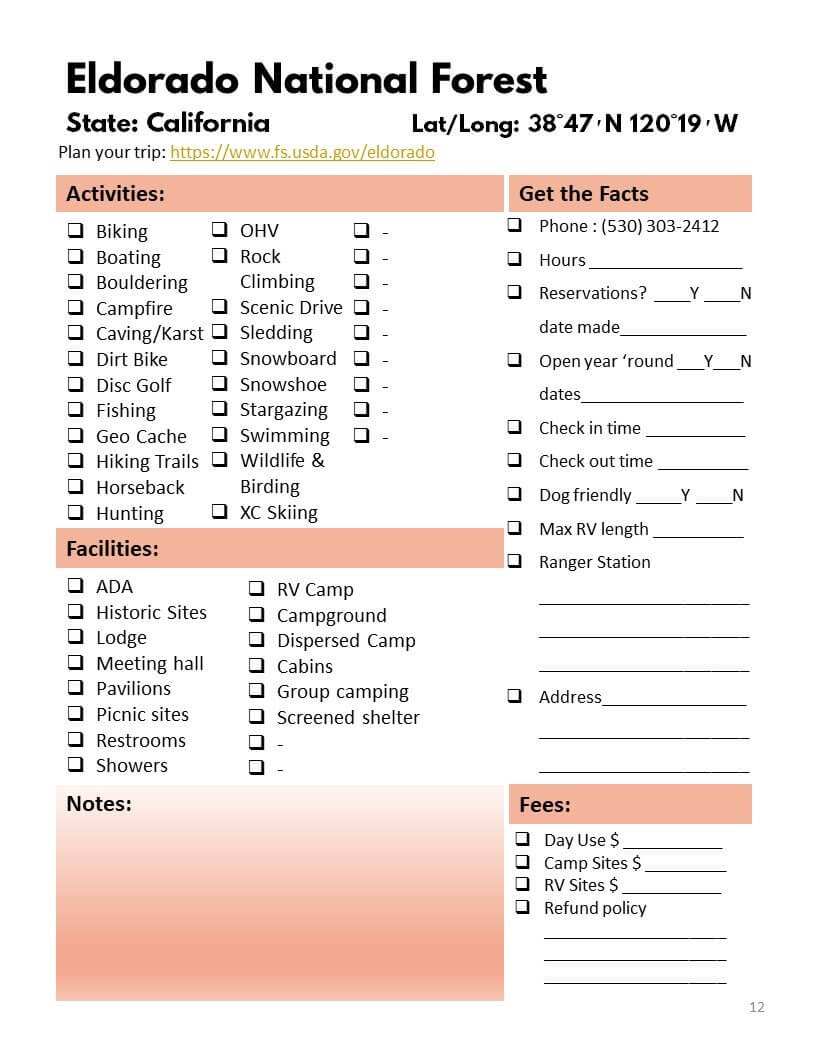 National Forests Bucket Journal - Spiral