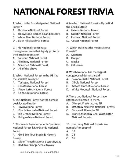 National Forests Bucket Journal - Printable