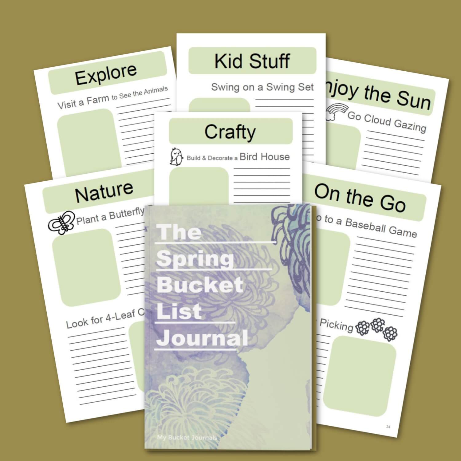 Spring Bucket List Journal - Printable