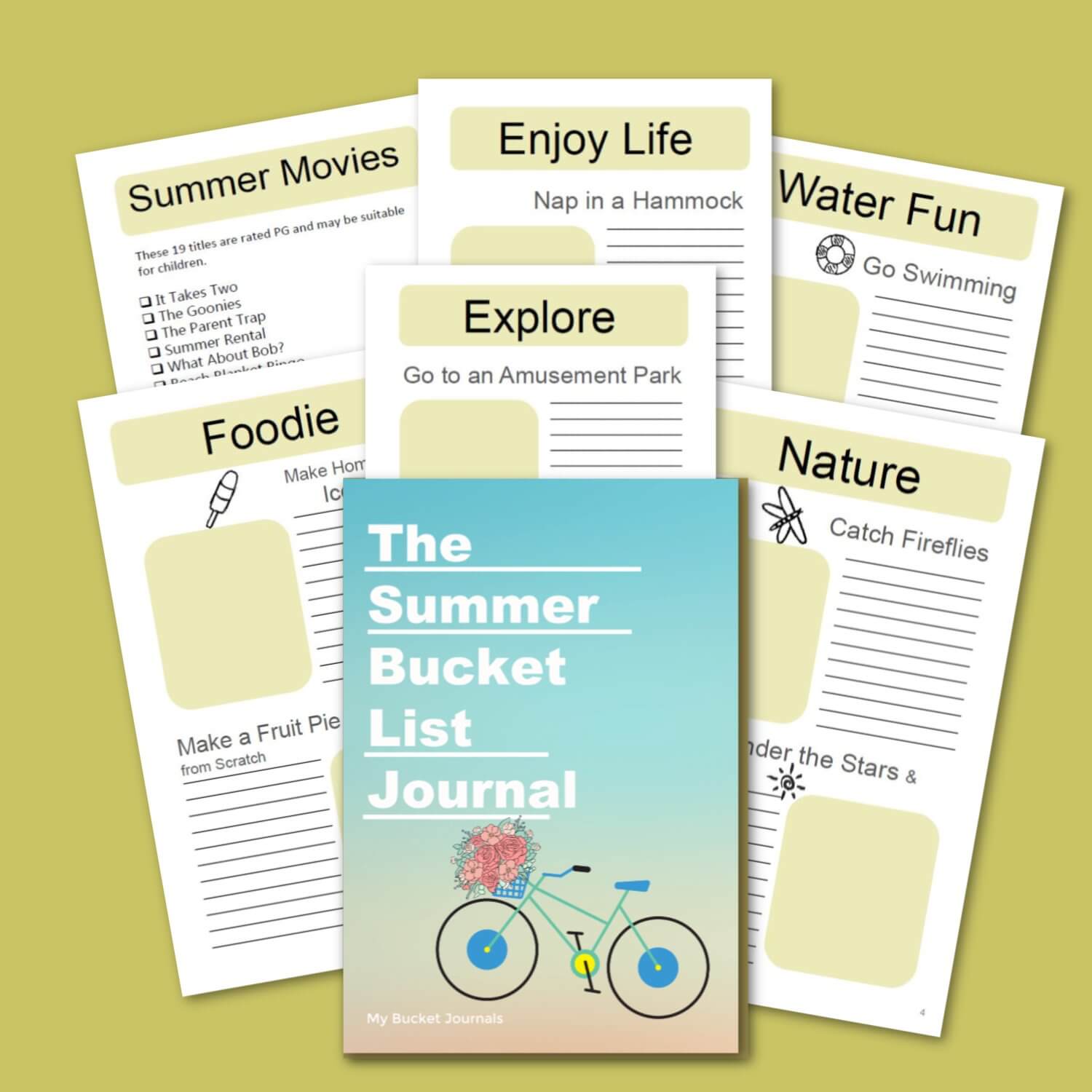Summer Bucket List Journal - Printable